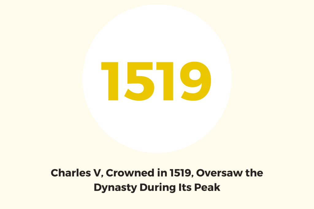 Charles V, who was crown in 1519, was the Habsburg monarch who oversaw the dynasty's territorial peak.