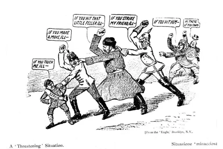 A caricature of the July Crisis 'a threatening situation' Causes of WWI