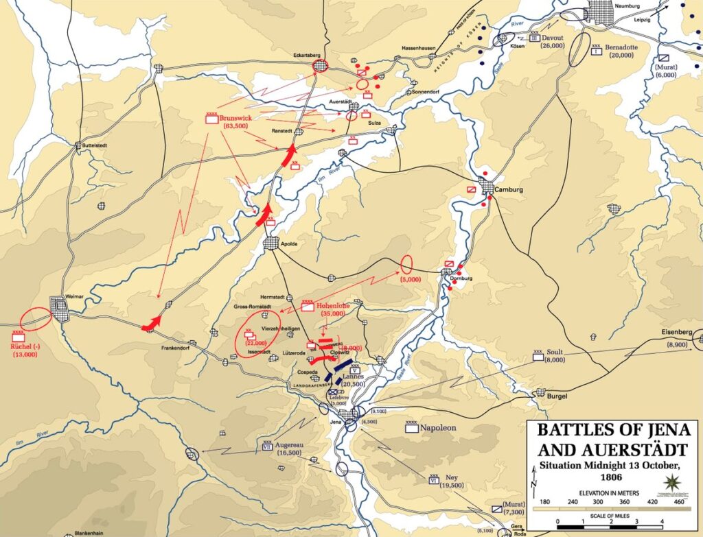 Map of the Battle of Jena. (Source: Wikidata)