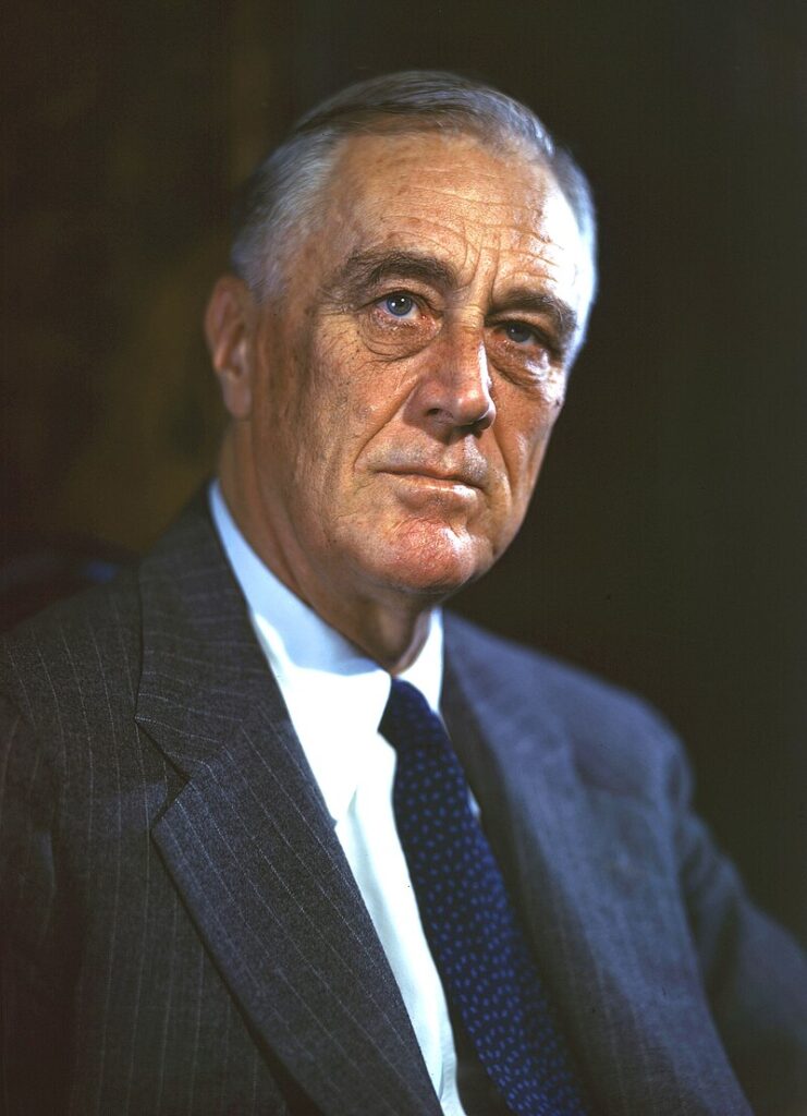 FDR Used This Brilliant Strategy To Become A Four-Term President 1 FDR 1944 Color Portrait croppedb FDR's official 1944 campaign poster. (Source: Wikipedia)